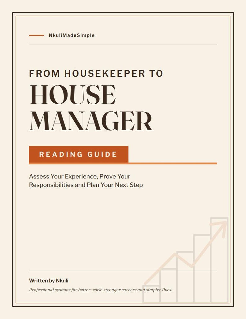 Cover of the From Housekeeper to House Manager Reading Guide