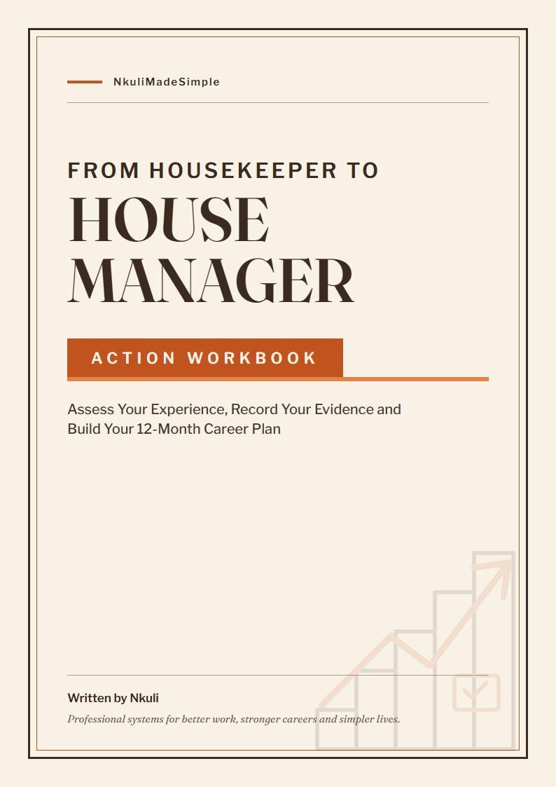 Cover of the From Housekeeper to House Manager Action Workbook