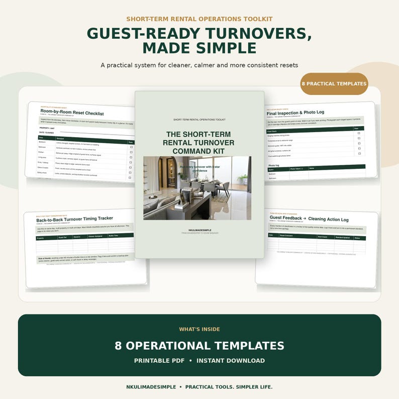 Overview of the Short-Term Rental Turnover Checklist Bundle